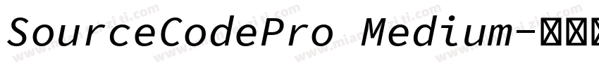 SourceCodePro Medium字体转换